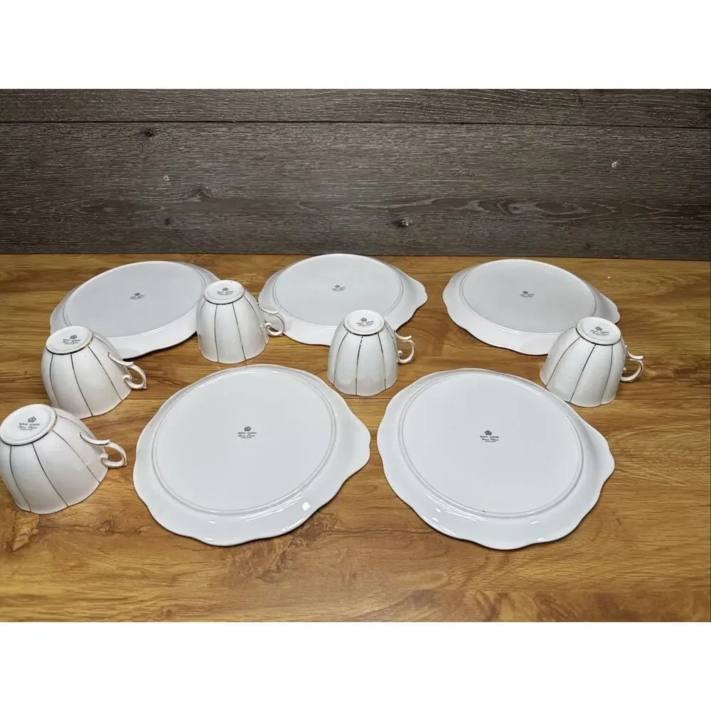 Royal Albert Kent Hostes Plate and Tea Cup 5 Cups 5 Plates 10 Pc Set
